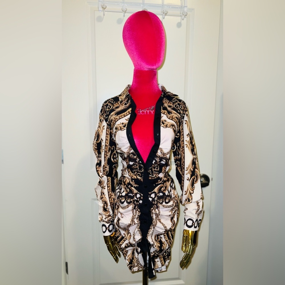 Layla Chain link print dress